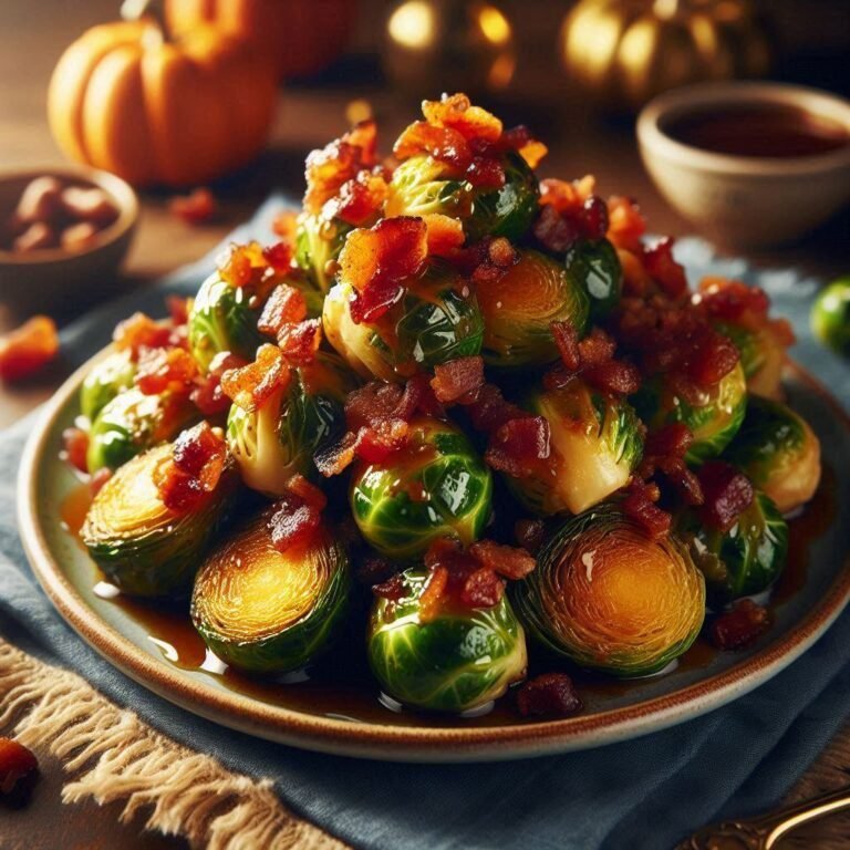 Savory Maple Glazed Brussels Sprouts with Bacon2