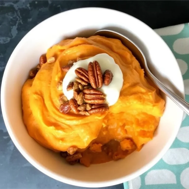 Whipped Sweet Potato Casserole with Maple Pecan Topping