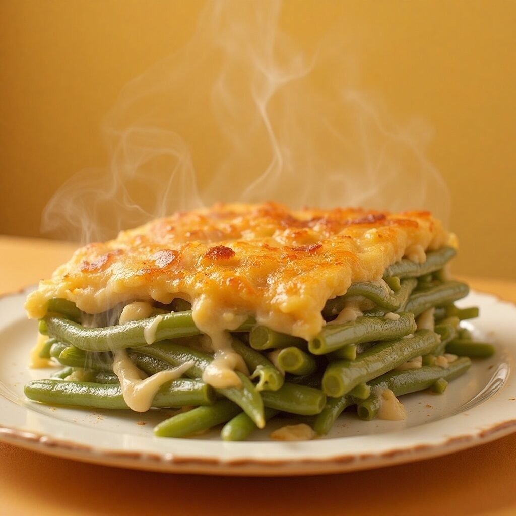 green bean casserole on a vintage