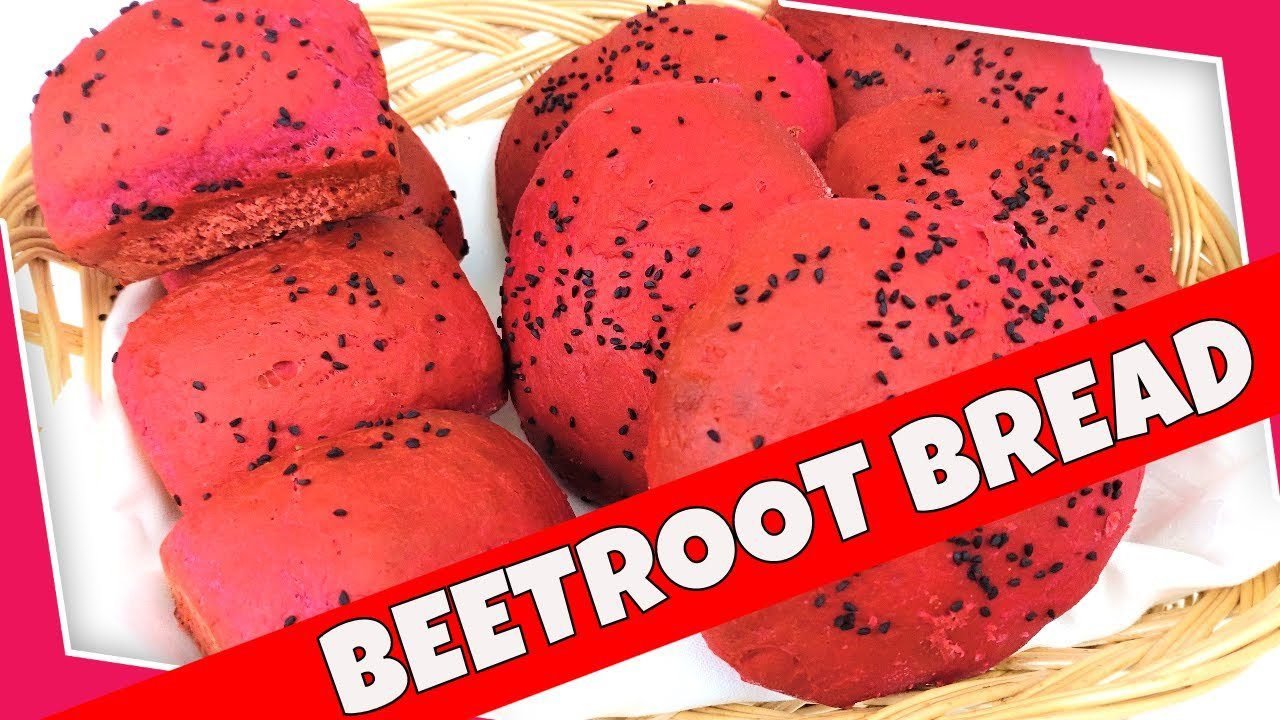 Beetroot Buns Recipe | Beetroot Bread Rolls Recipe | Vegan