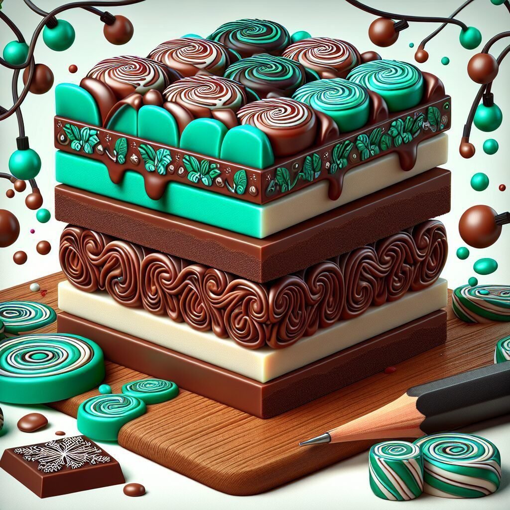 festive Minty Chocolate Layered Bark