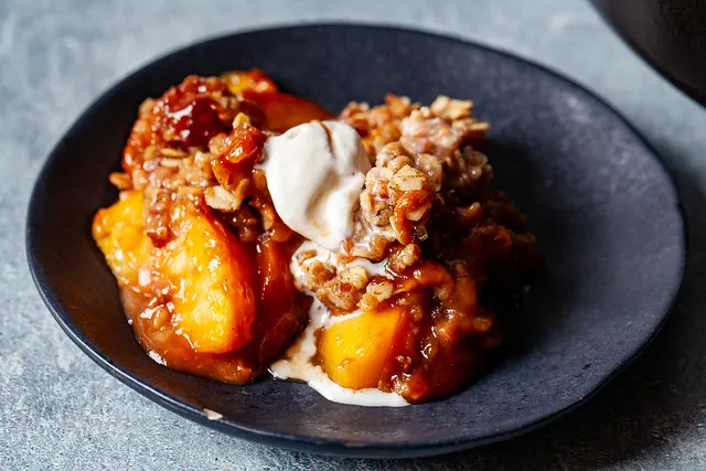 Salted Caramel Peach Crisp1 Salted Caramel Peach Crisp1