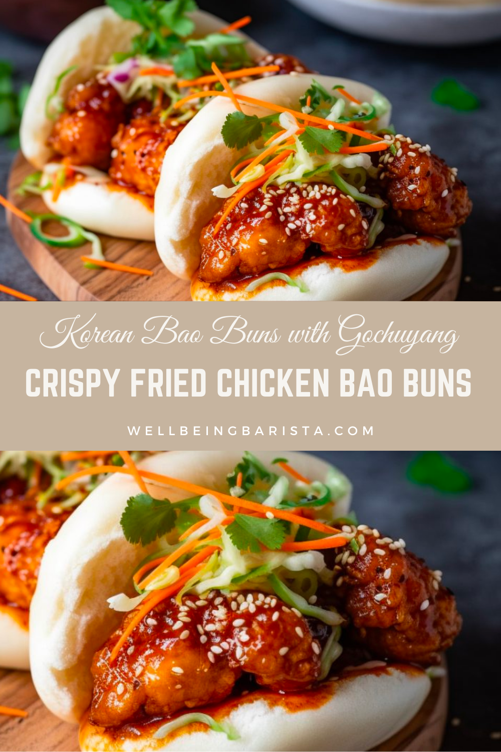 Soft and fluffy Korean Chicken Bao Buns