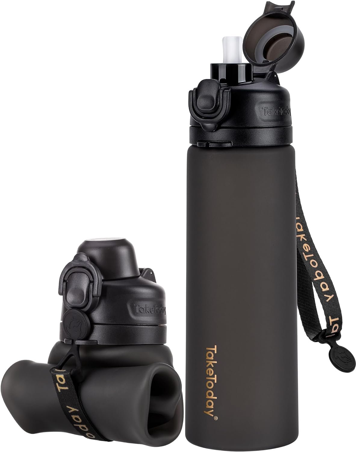 Reusable water bottle for flights