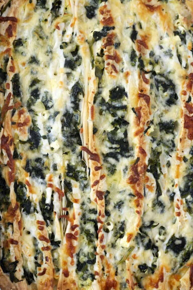 Crinkle Phyllo Easy Spanakopita Recipe￼