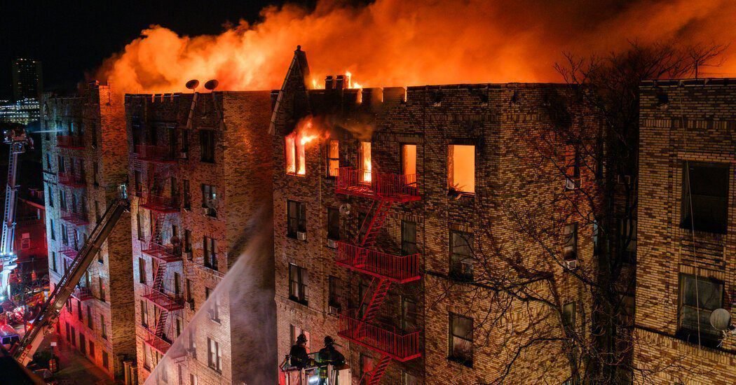 Firefighters Battle Large Blaze at Bronx Apartment Building
