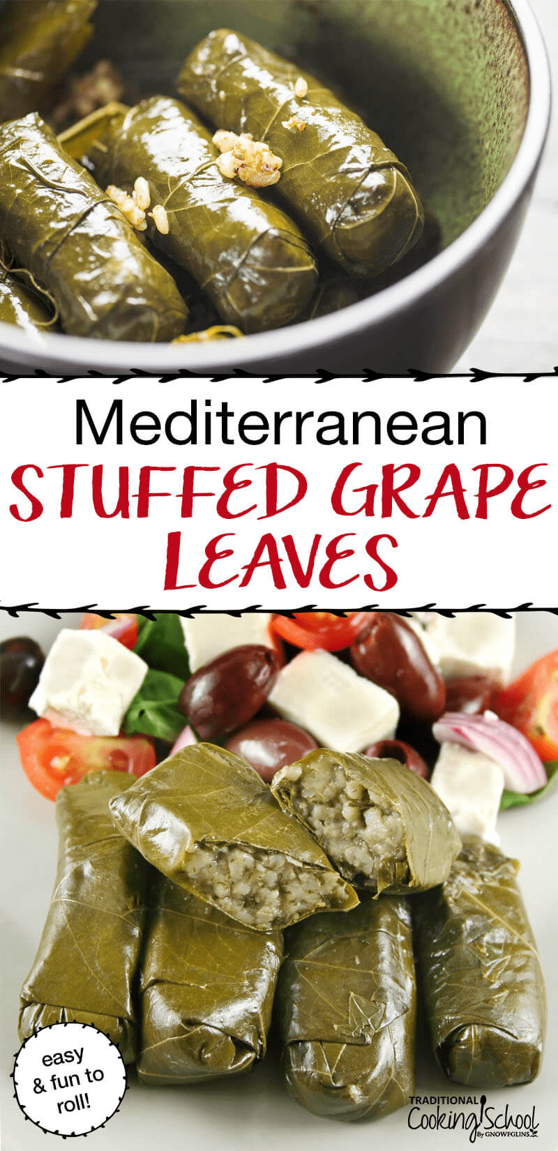 Mediterranean Stuffed Grape Leaves {Dolmas}