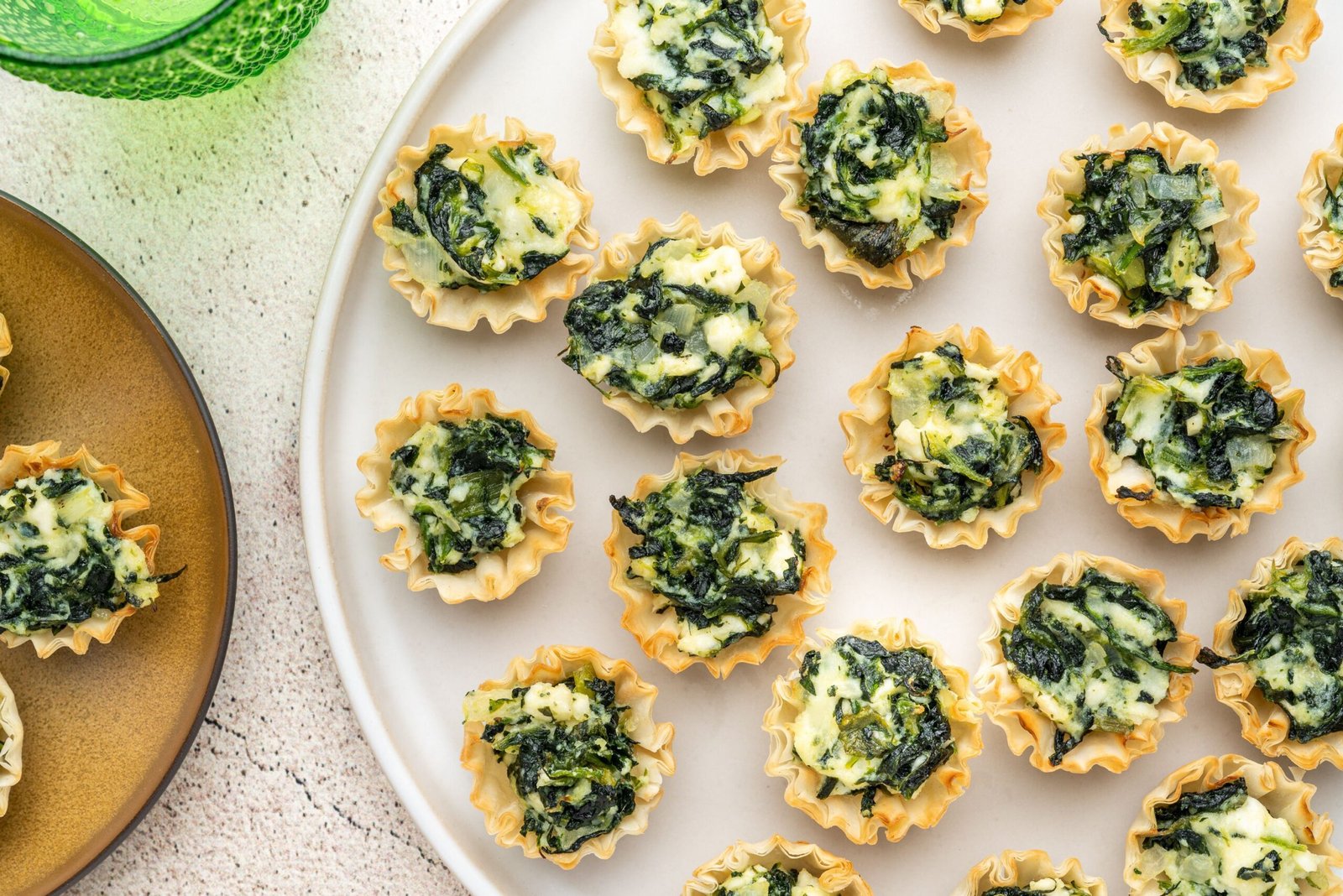 Mini Spanakopita Bites Stuffed With Spinach and Feta Cheese