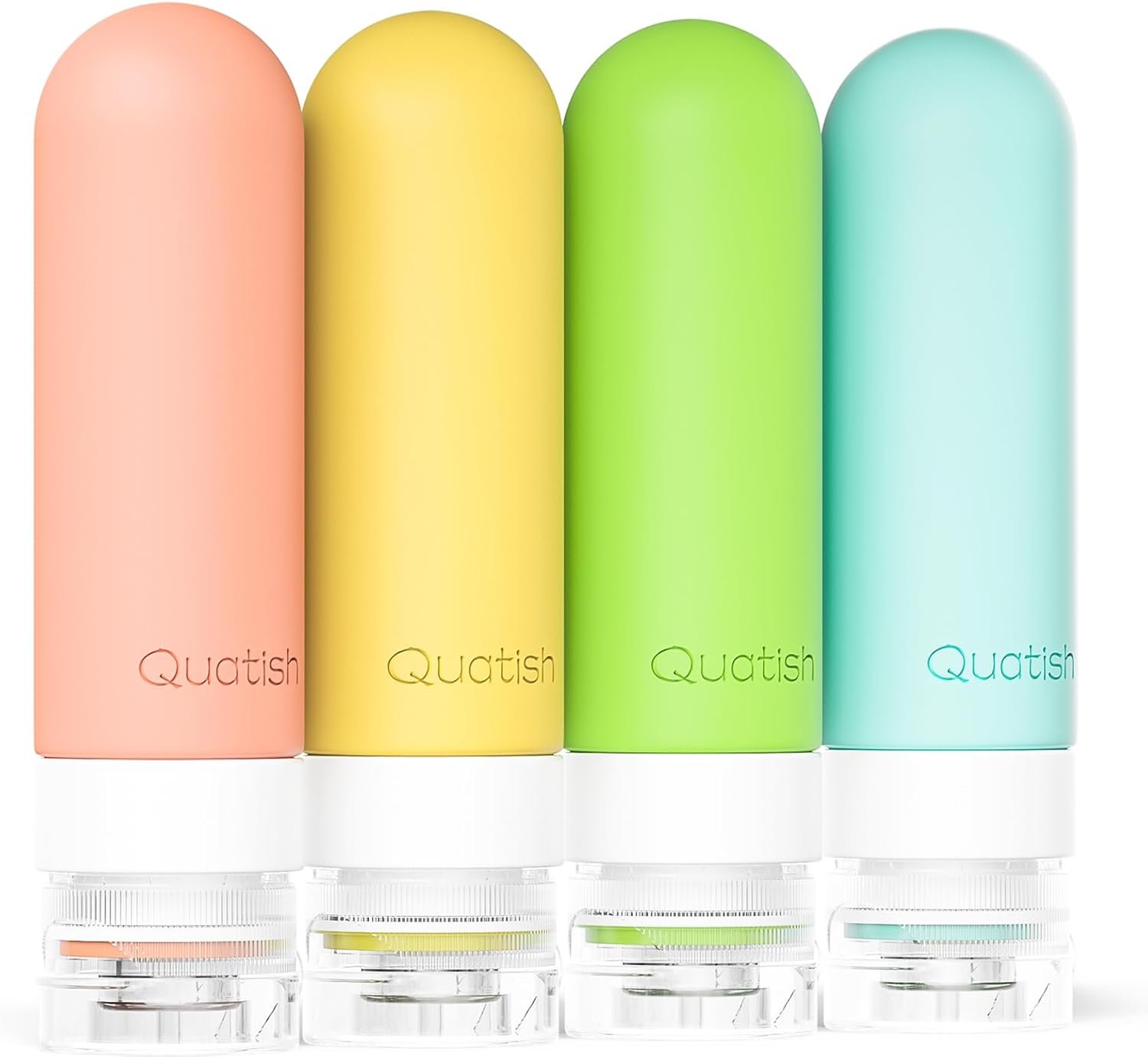 Reusable silicone travel bottles