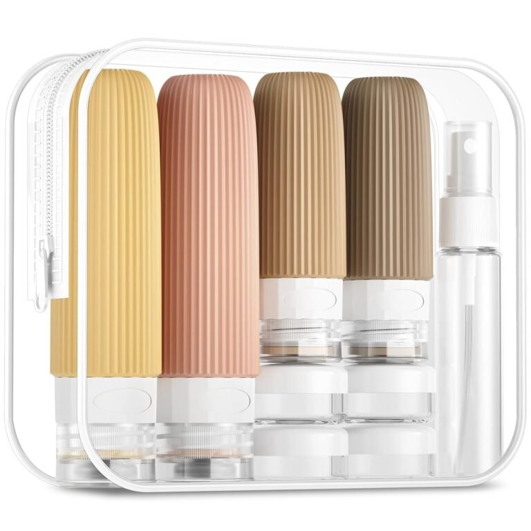 Reusable silicone travel bottles