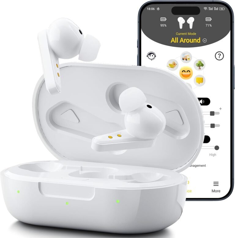 Kingwell OTC Hearing Aids Rechargeable, Bluetooth Hearing Ai...