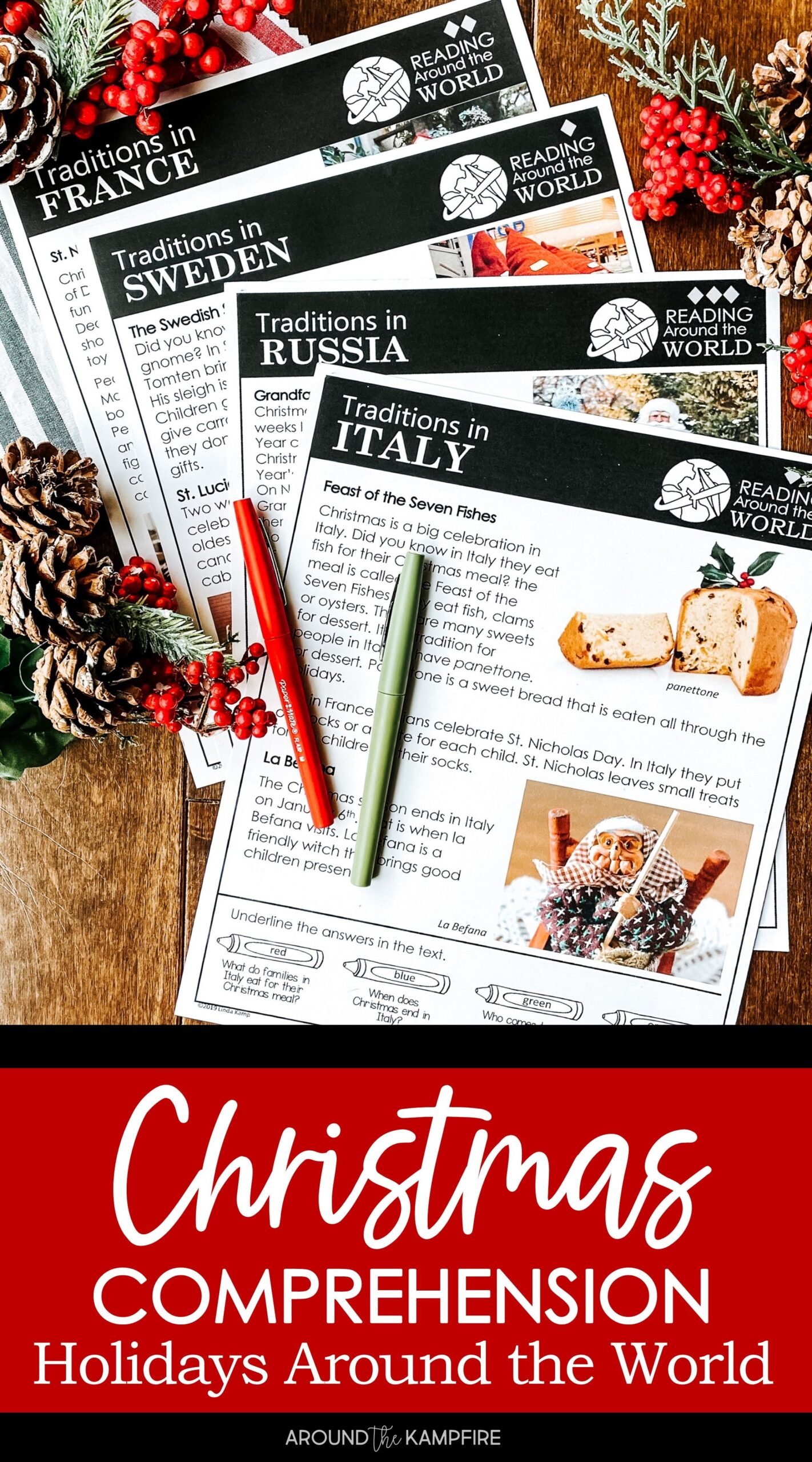 Christmas Around the World reading comprehension activities