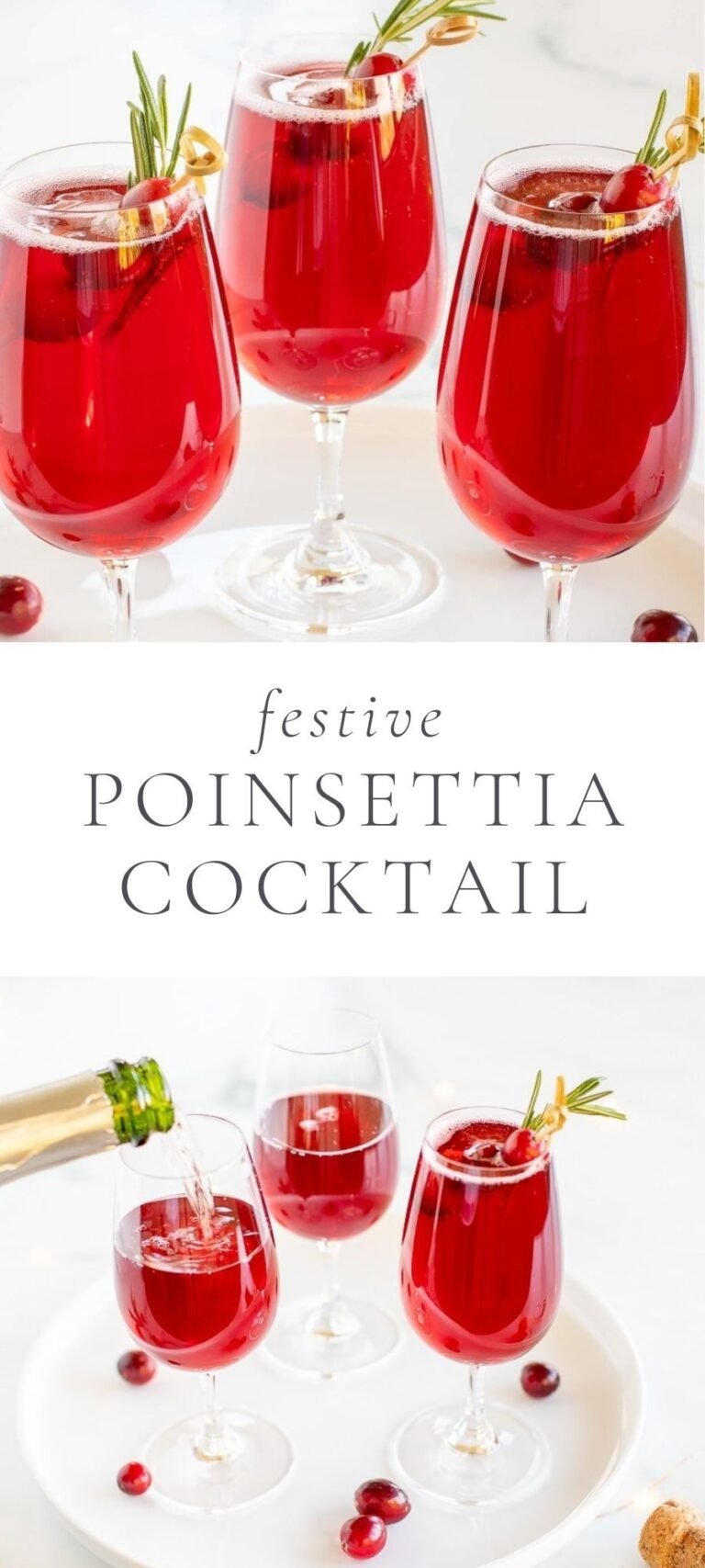 Festive Poinsettia Cocktail | Julie Blanner