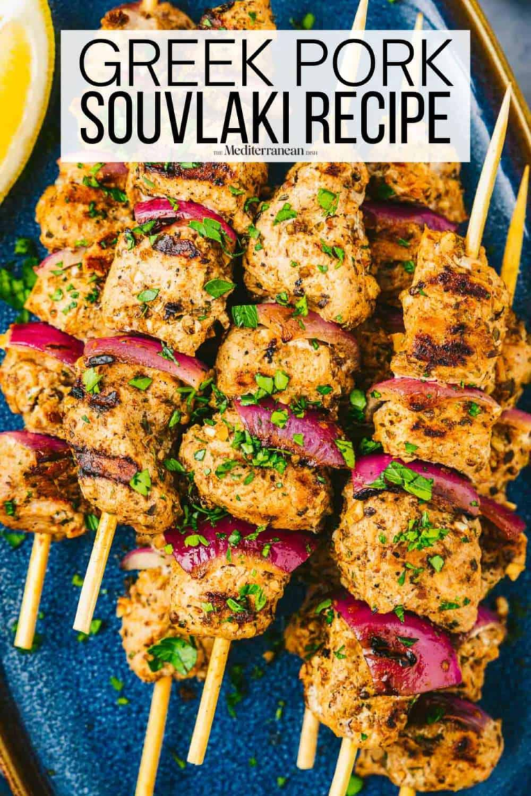 Greek Pork Souvlaki (Souvlaki Recipe) | The Mediterranean Dish