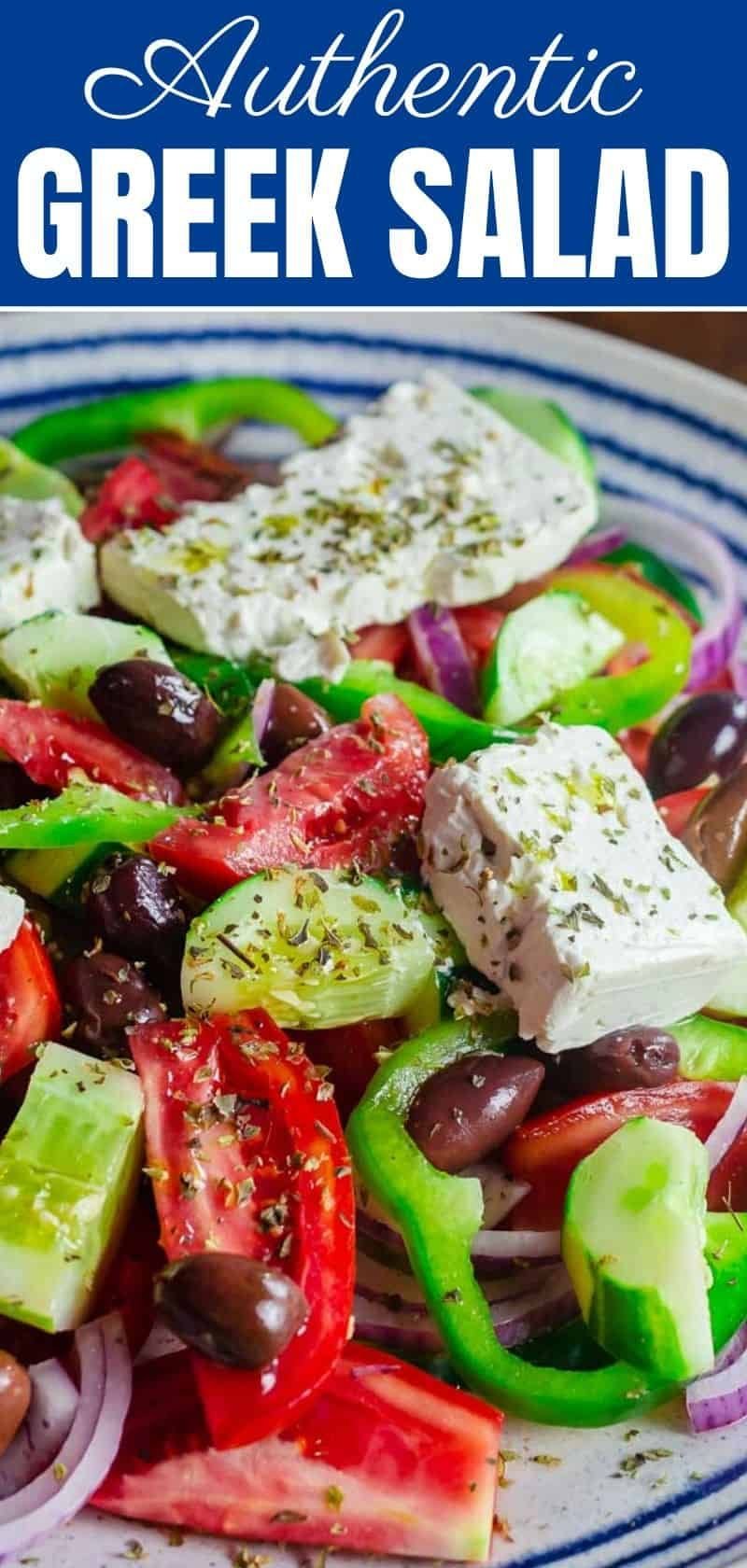 Greek Salad (Traditional Horiatiki Recipe) | The Mediterranean Dish