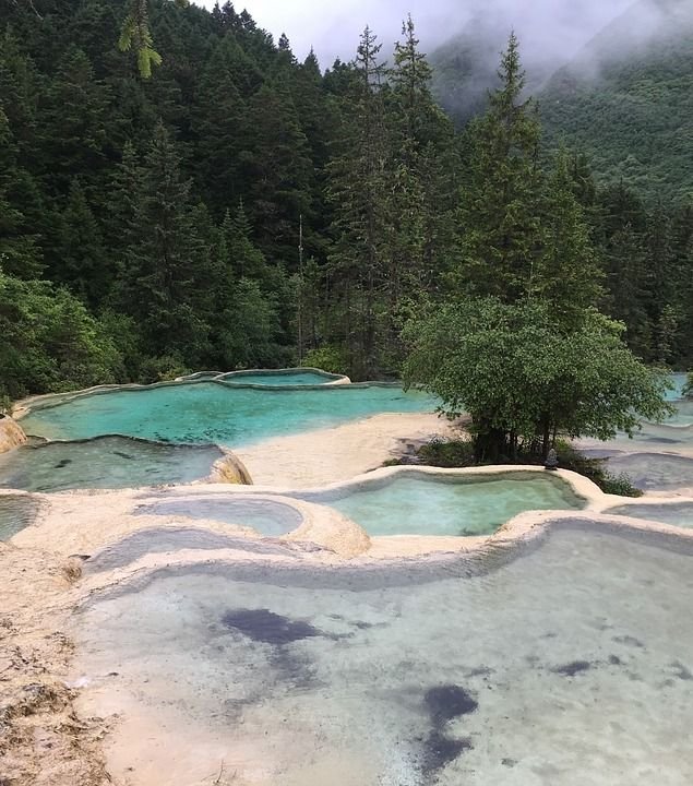 Huanglong Scenic Area in Sichuan, China