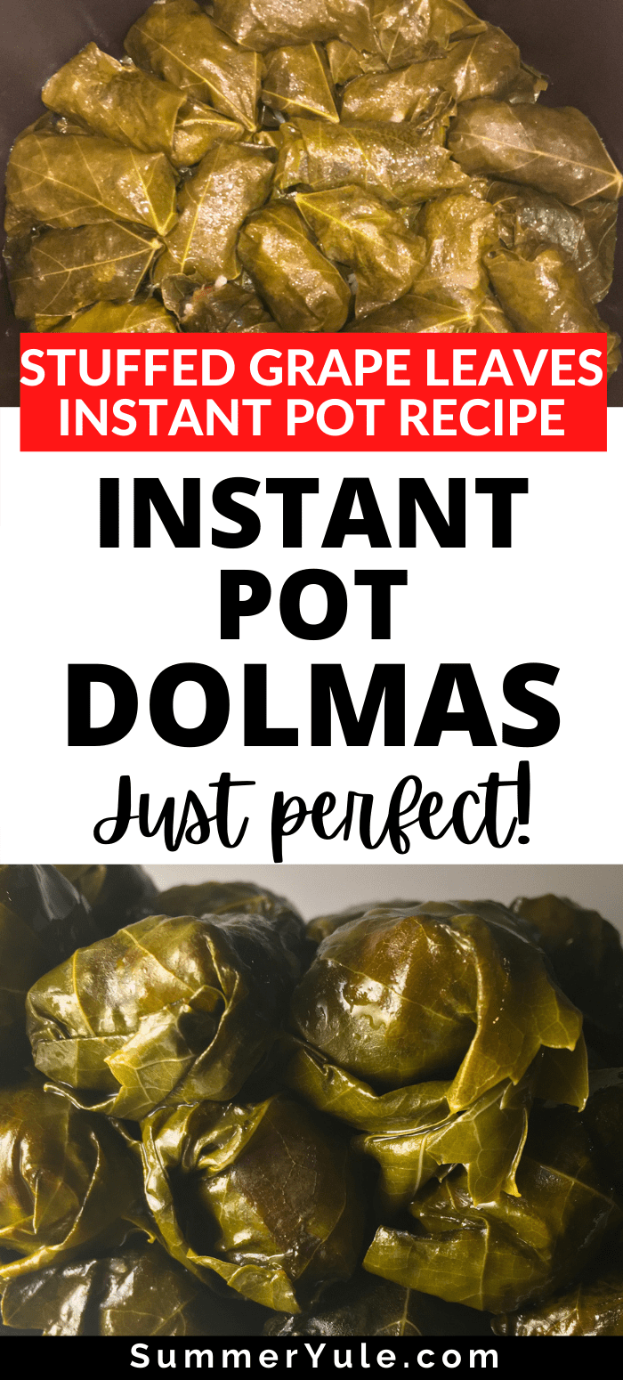 Instant Pot Grape Leaves (Stuffed Dolmas Recipe)