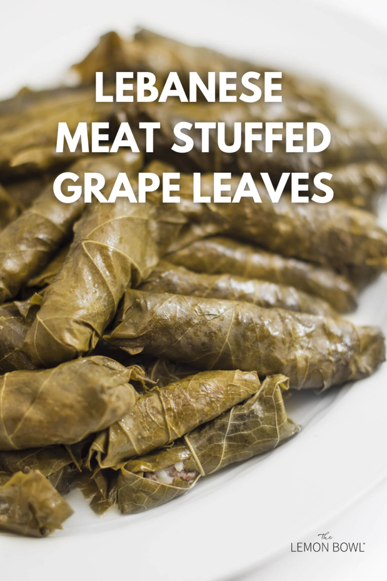 Lebanese Meat Stuffed Grape Leaves