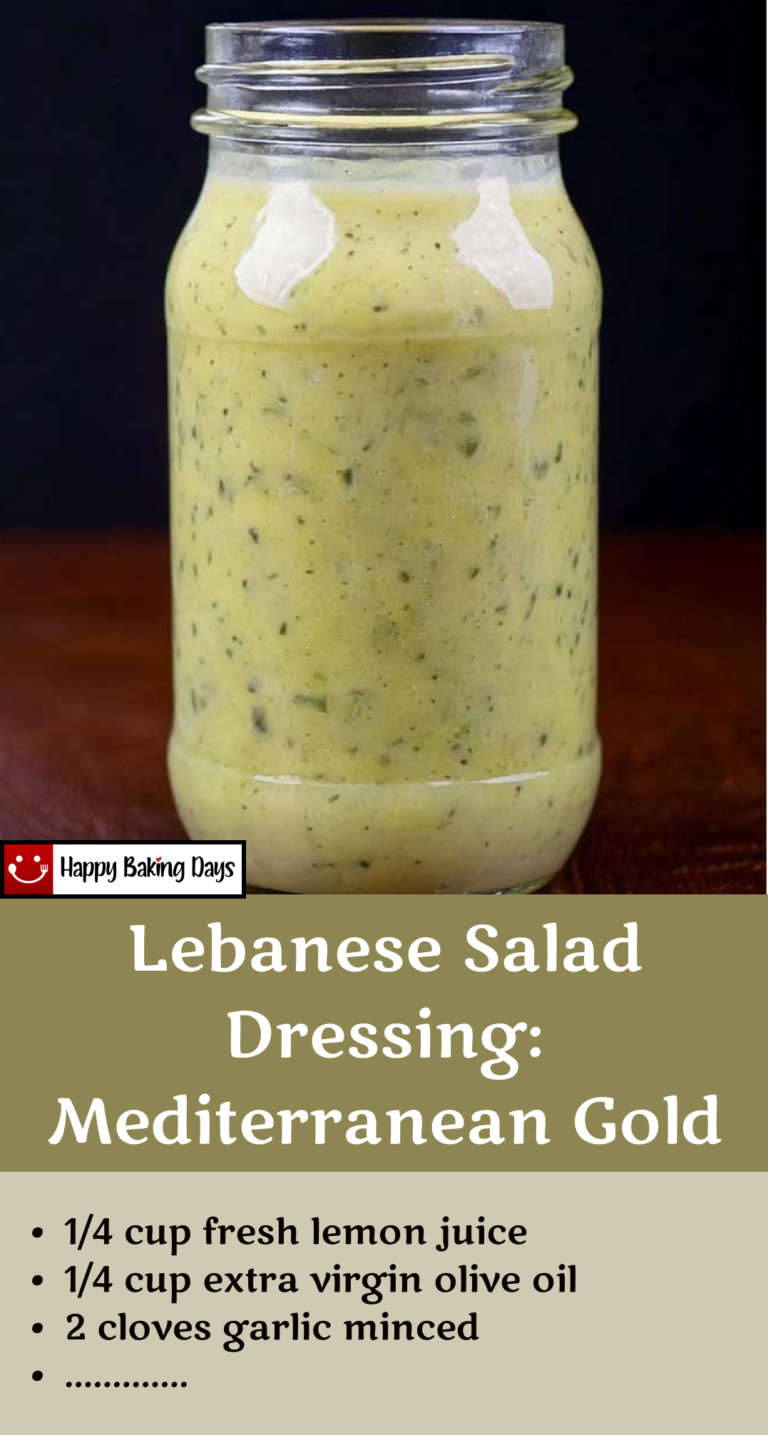 Lebanese Salad Dressing: Mediterranean Gold