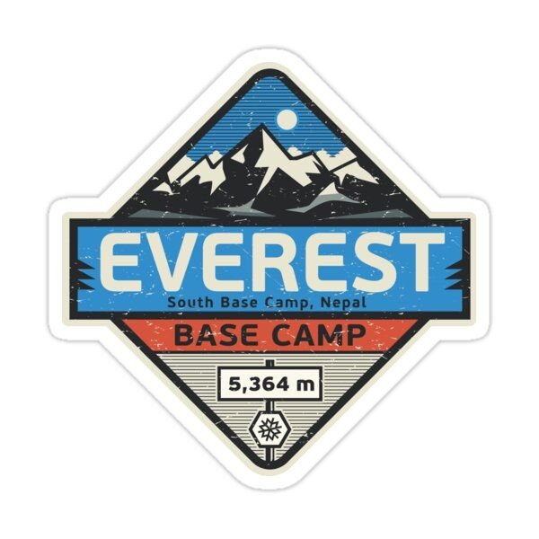 Mount Everest, Base Camp Sticker by studio838