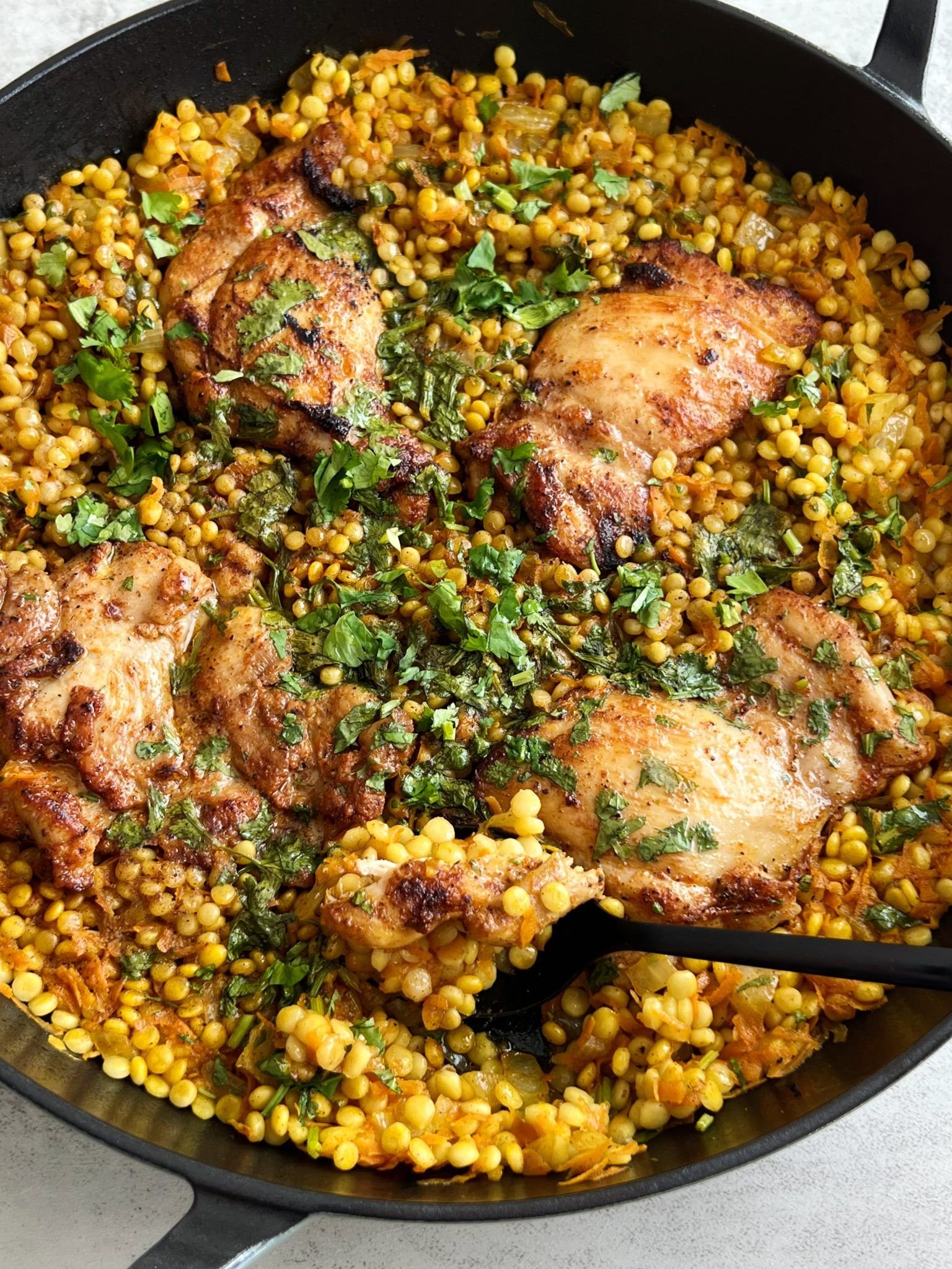 One-pan Chicken and Couscous - Something Nutritious