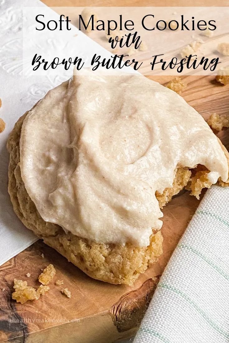 Soft Maple Cookies with Brown Butter Frosting | A Healthy Makeover