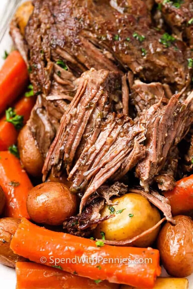 close up of plated Pot Roast Recipe