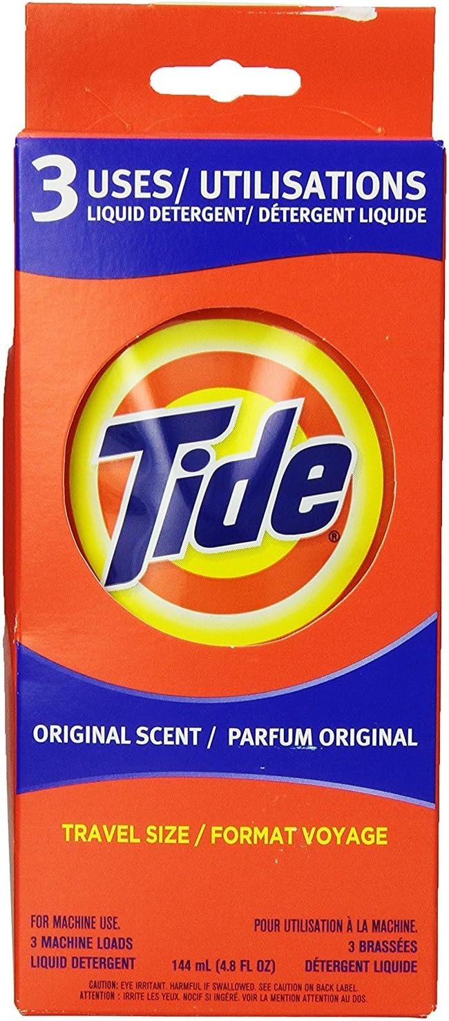 Travel laundry detergent packets