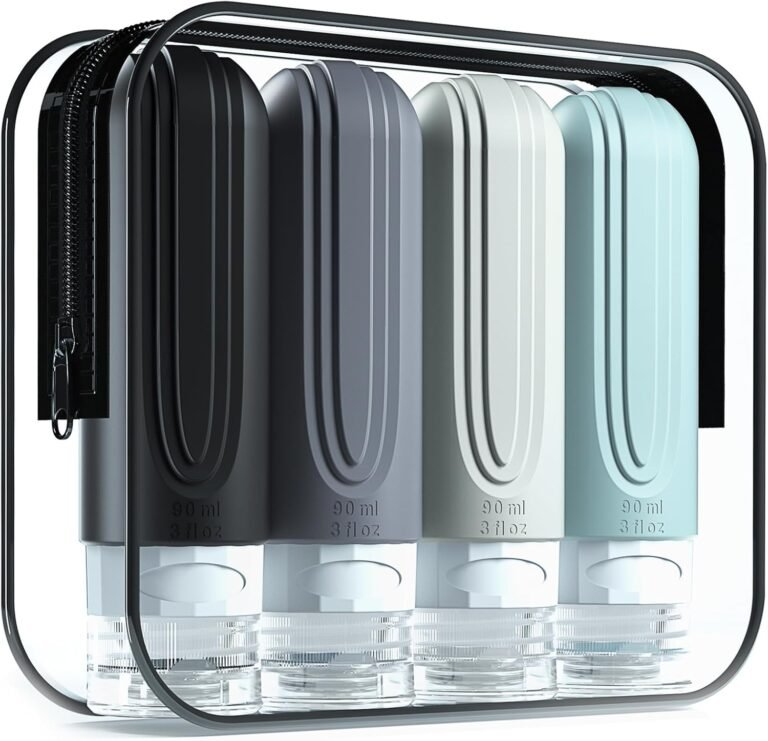 Reusable silicone travel bottles