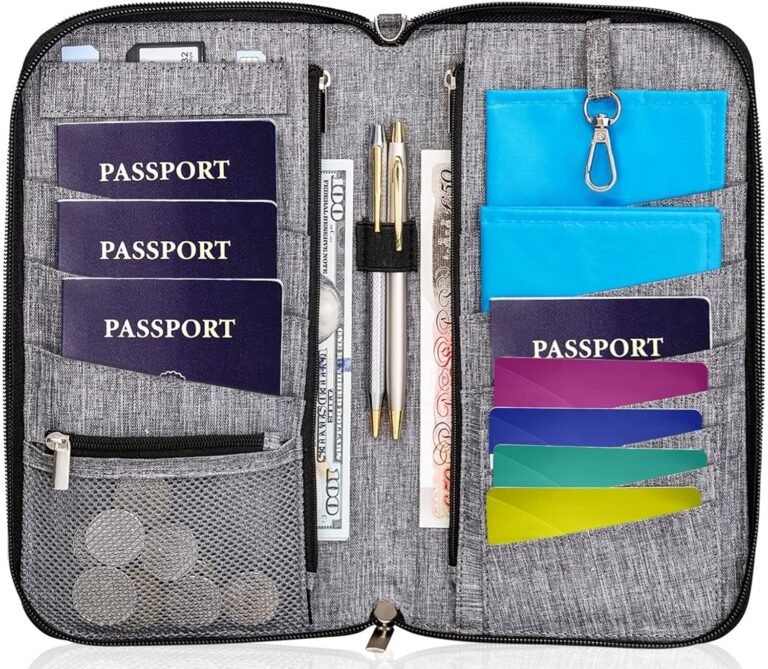 Travel organizer for documents