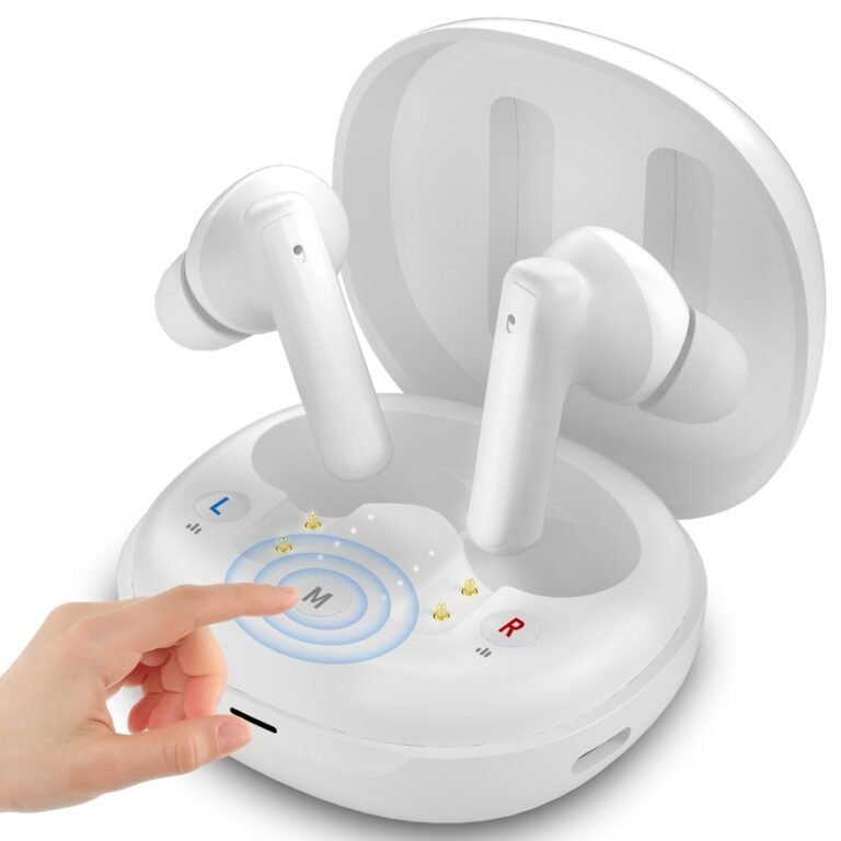 Bluetooth Hearing Aids with Button Control, Hearing Aid 16 C...