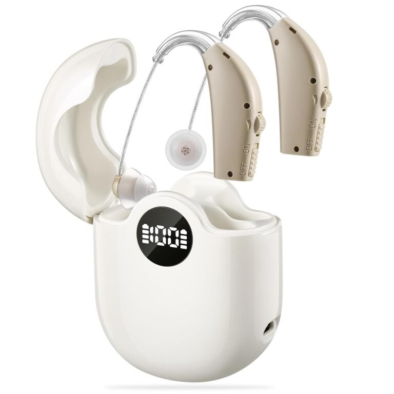 Upgrade Rechargeable Hearing Aid with Noise Canceling & Volu...