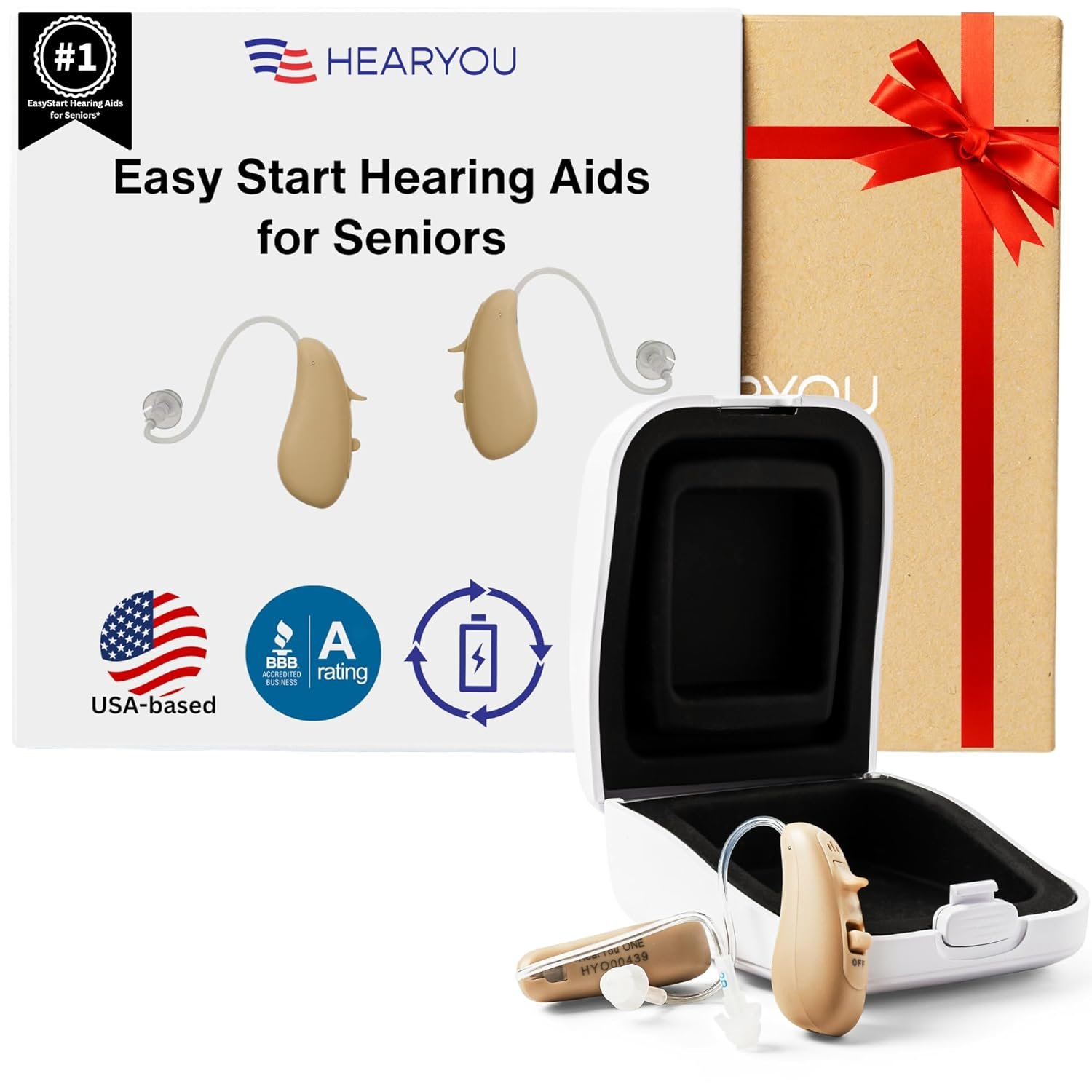 Rechargeable Digital Hearing Aids, 16 Channel Sound Processi...