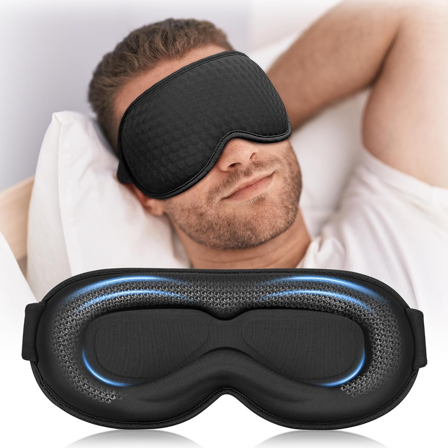 Eye mask for sleeping on planes