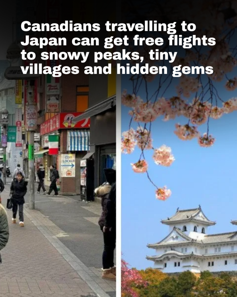 Canadians travelling to Japan can get free flights to snowy peaks, tiny villages and hidden gems