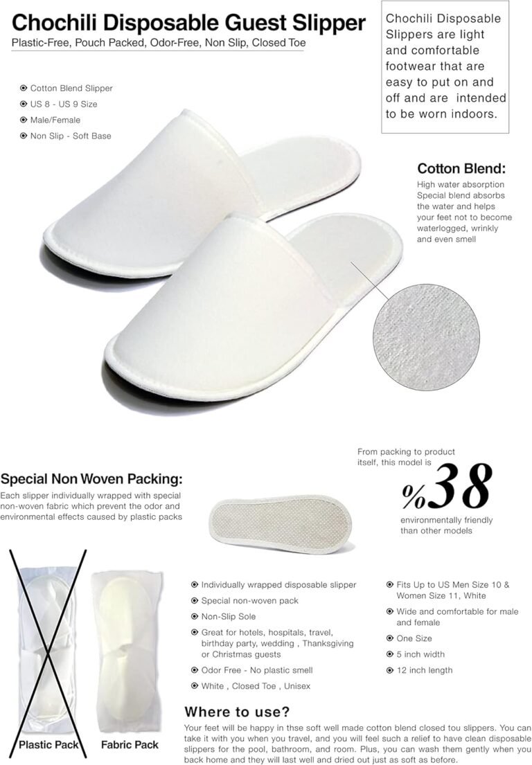 Travel slippers for hotels
