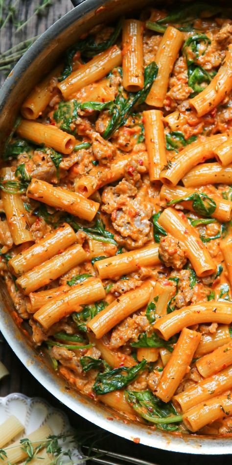 Creamy Sausage Rigatoni (One-Pot, 30-Minute Meal)