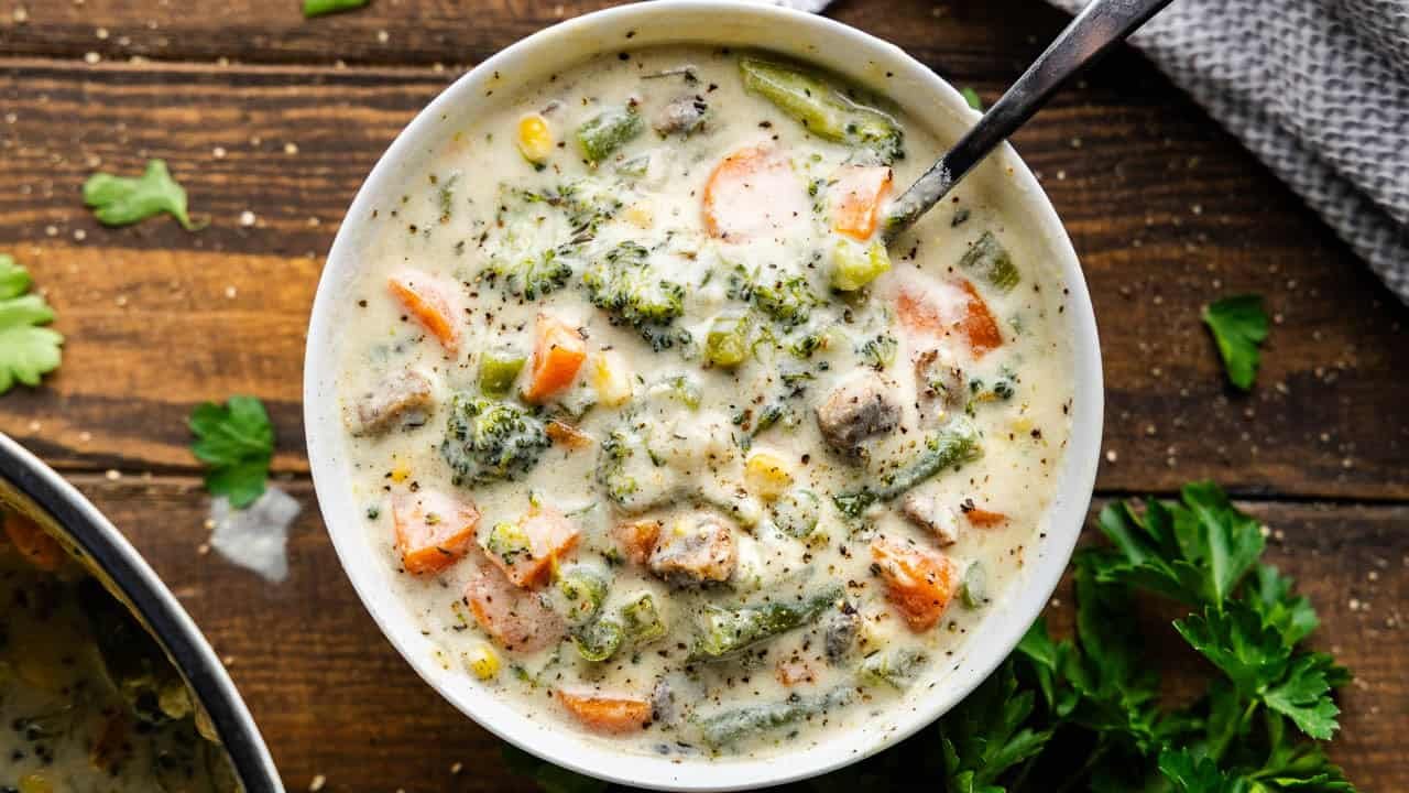 Creamy Vegetable Soup - The Stay At Home Chef