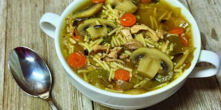 Easy Chicken, Rice, and Noodle Soup Recipe