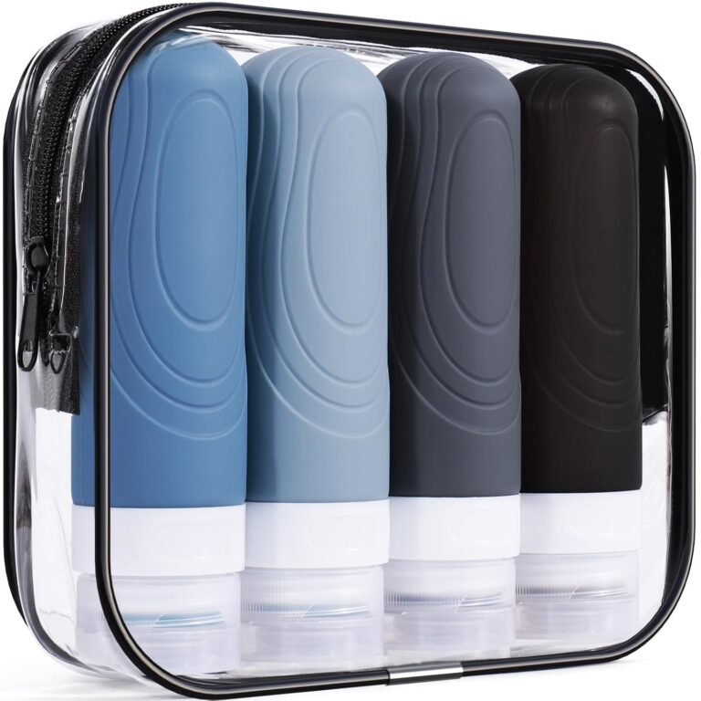 Reusable silicone travel bottles