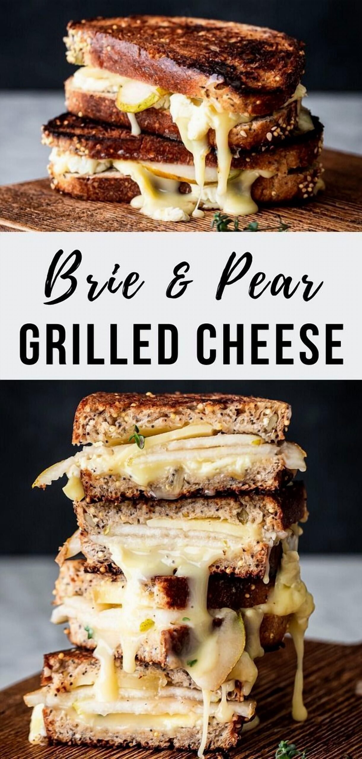 Gourmet Grilled Cheese with Brie and Pear Delight by Le Petit Eats