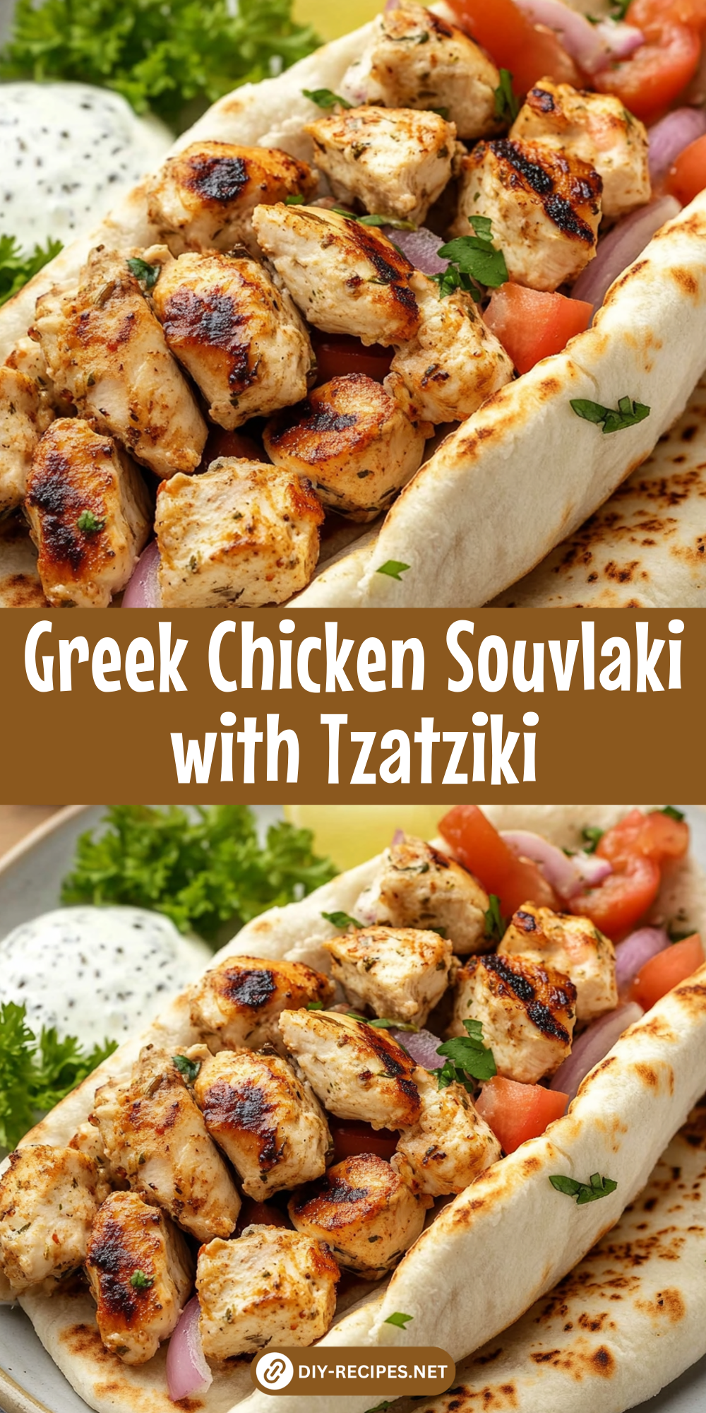 Greek Chicken Souvlaki with Tzatziki