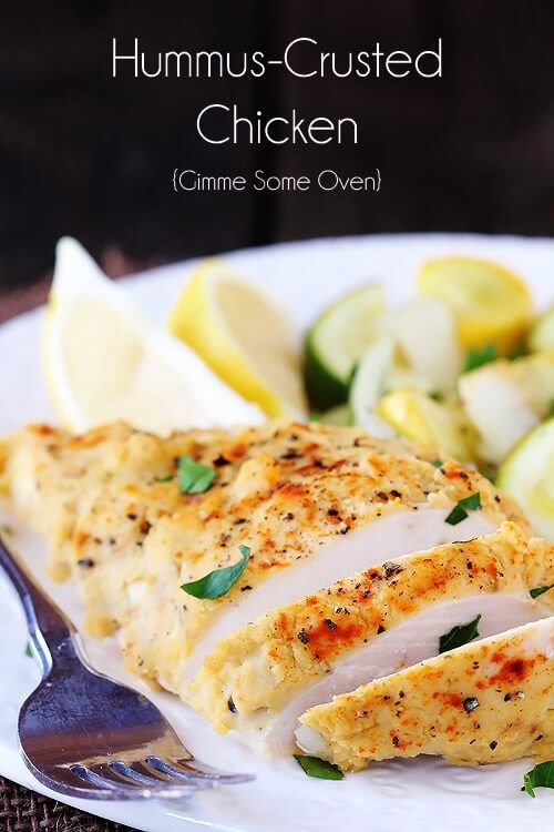 Hummus-Crusted Chicken | Gimme Some Oven