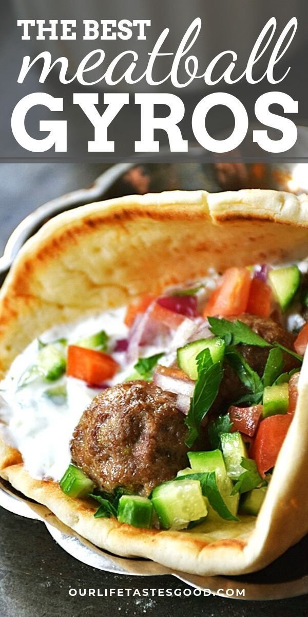 Mediterranean Meatballs Gyros Sandwich