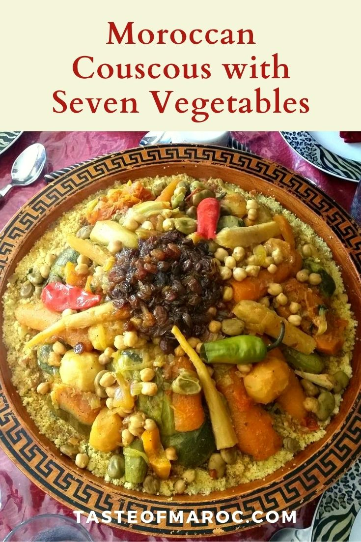 Moroccan Couscous with Seven Vegetables - Couscous Bidaoui