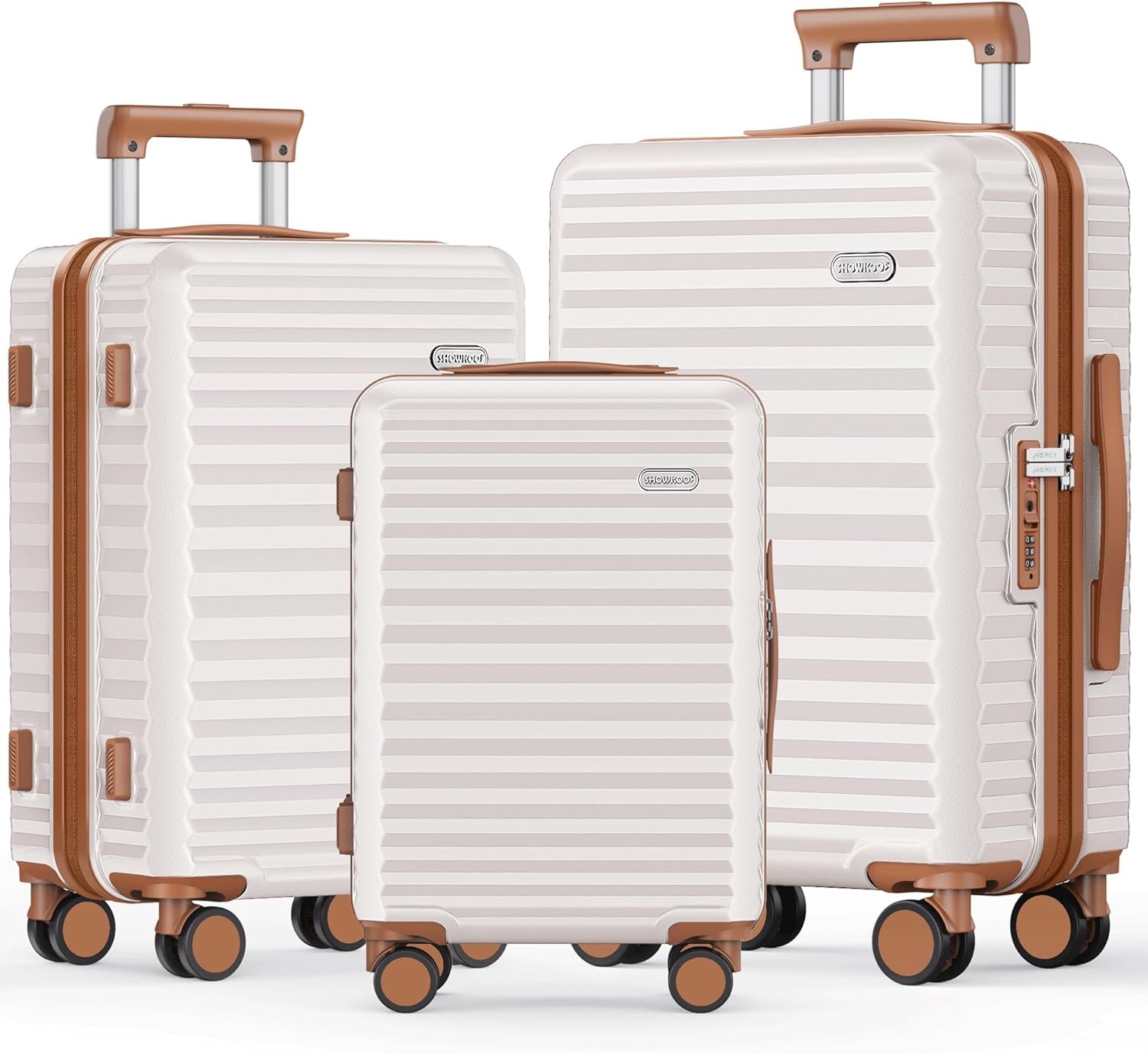 Luggage set with spinner wheels
