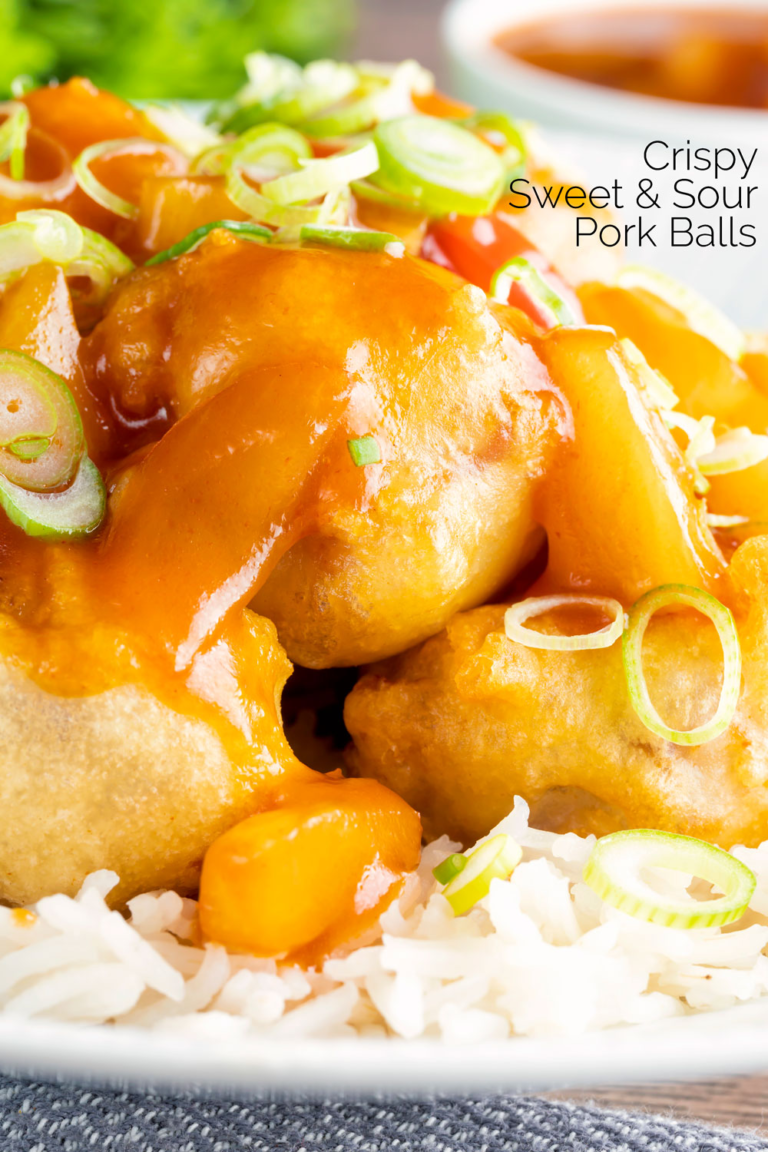 Sweet and Sour Pork Balls in Crispy Batter