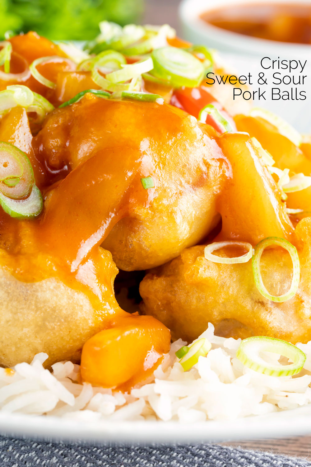 Sweet and Sour Pork Balls in Crispy Batter