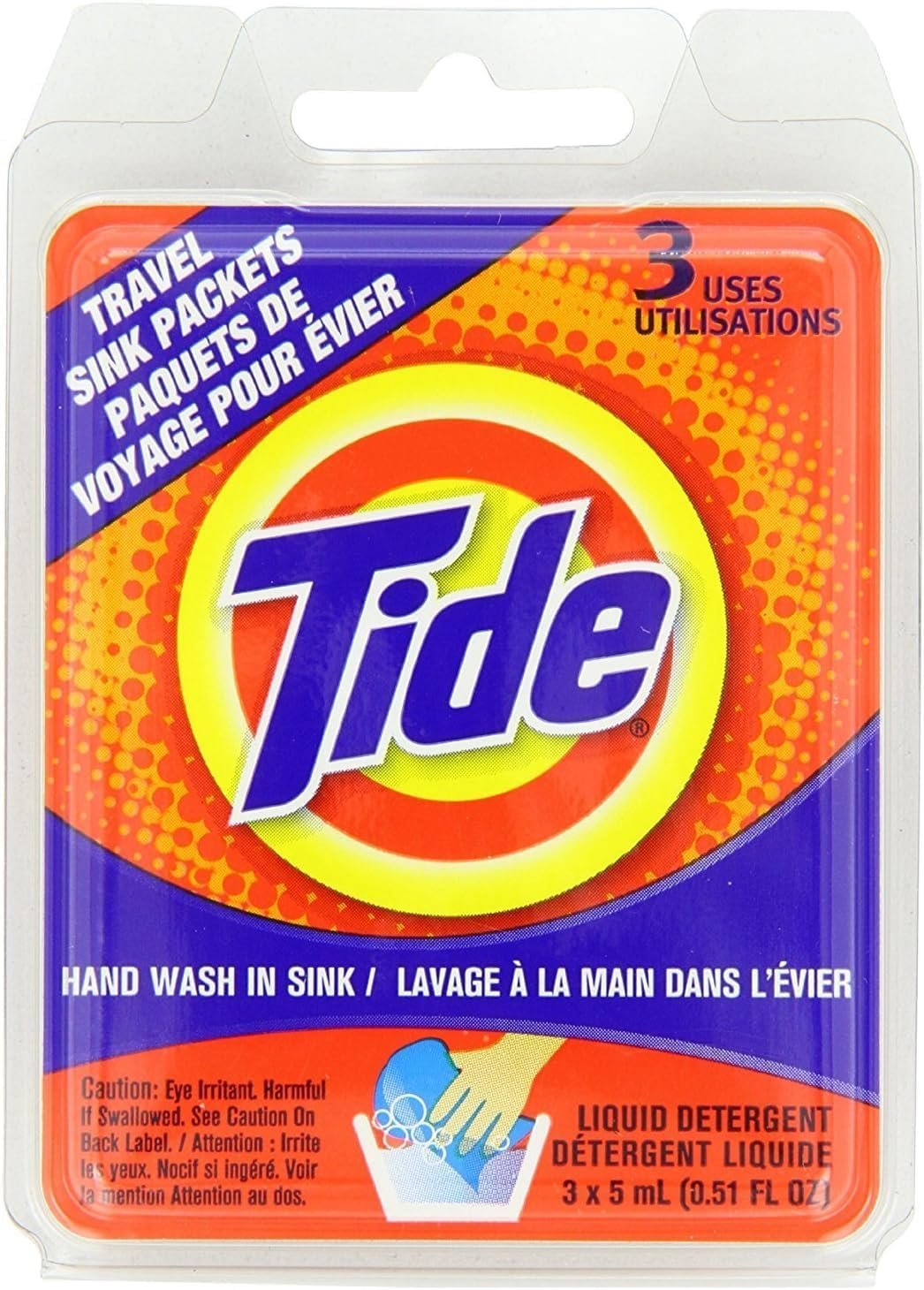 Travel laundry detergent packets