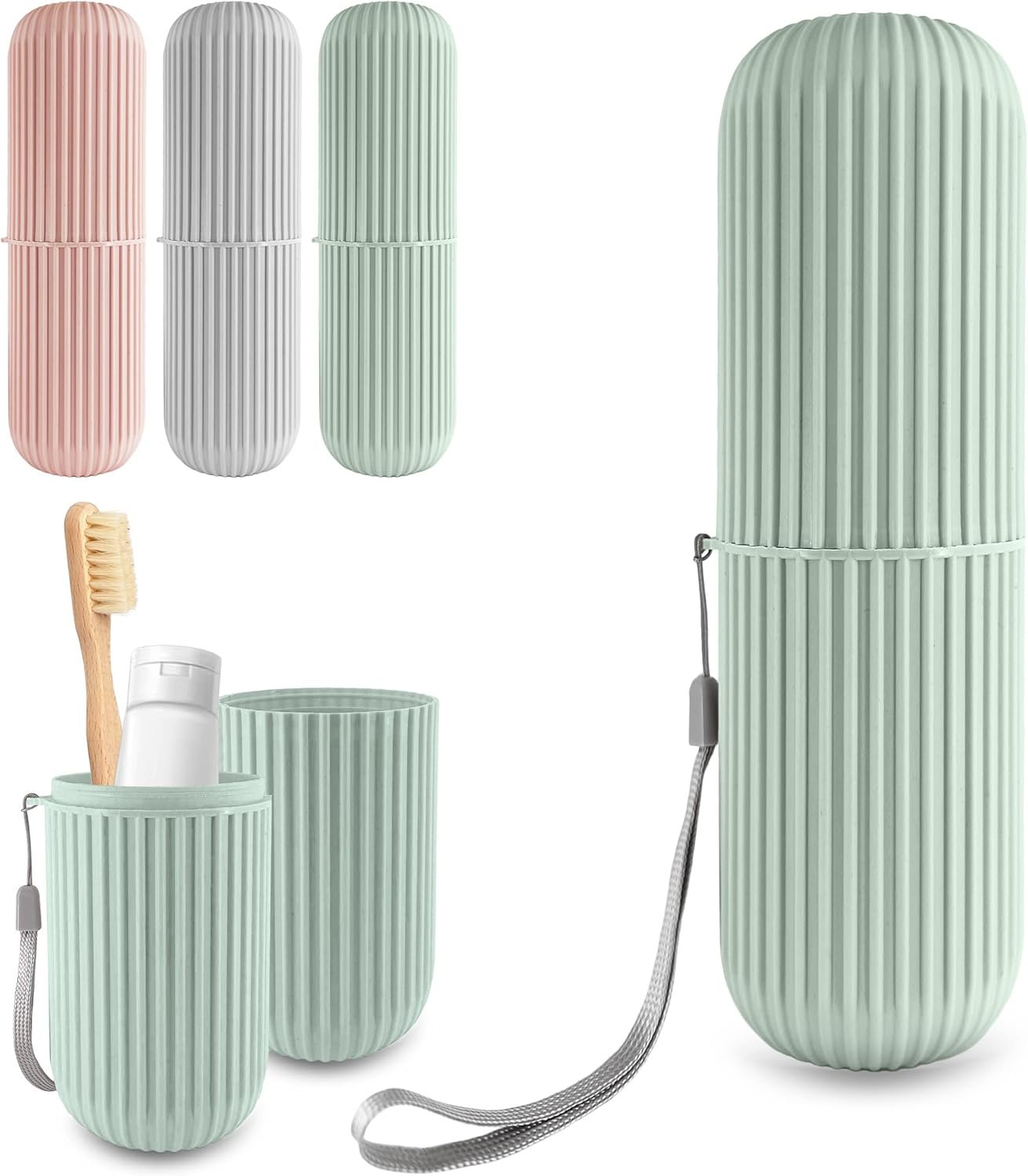 Portable toothbrush and case